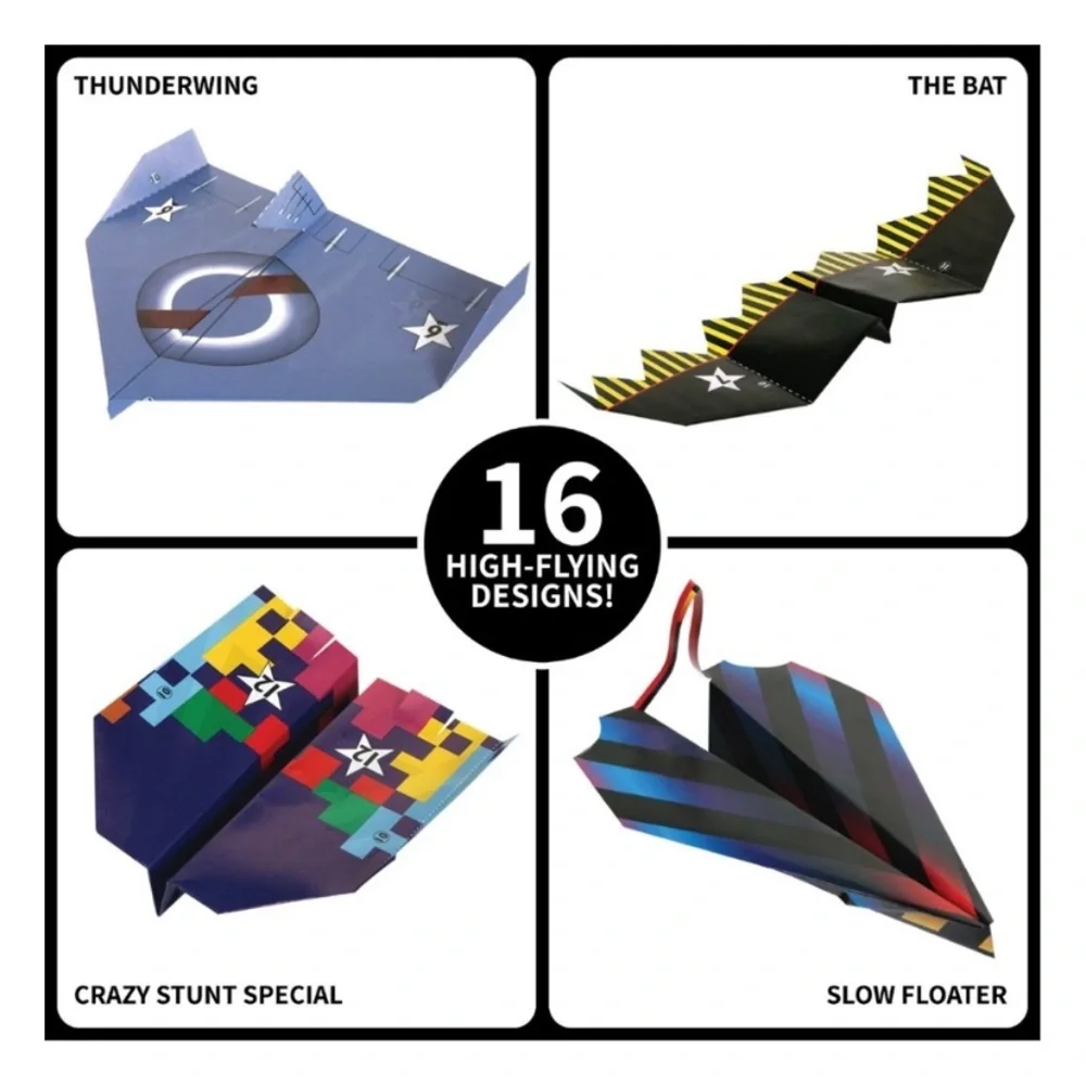 Fun with paper planes kit origami airplanes 40 sheets by Spice box